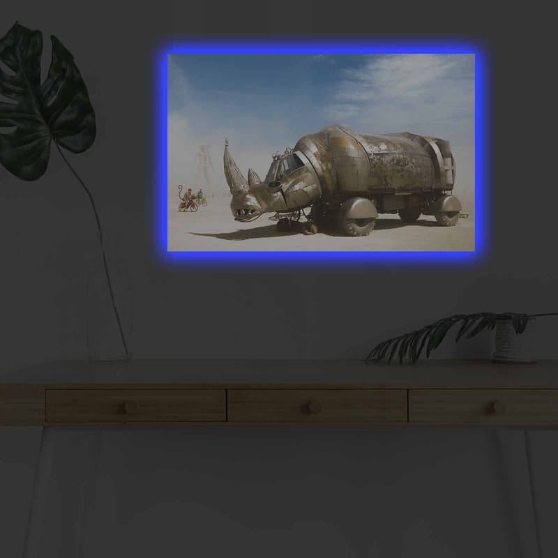 Dekorativ Canvasbilde med LED 45x70 cm - Flerfarget - Interiør - Maleri & posters - Lerretsbilder