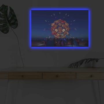 Dekorativ Canvasbilde med LED 45x70 cm - Flerfarget - Interiør - Maleri & posters - Lerretsbilder