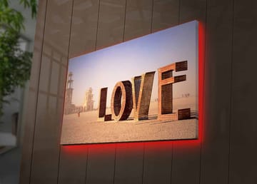 Dekorativ Canvasbilde med LED 45x70 cm - Flerfarget - Interiør - Maleri & posters - Lerretsbilder