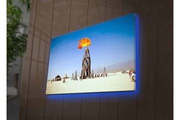 Dekorativ Canvasbilde med LED 45x70 cm - Flerfarget - Interiør - Maleri & posters - Lerretsbilder