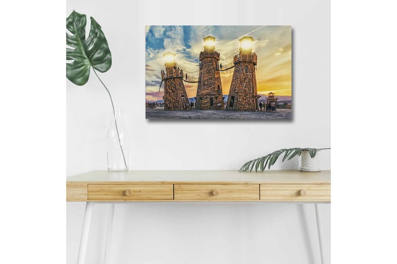 Dekorativ Canvasbilde med LED 45x70 cm - Flerfarget - Interiør - Maleri & posters - Lerretsbilder