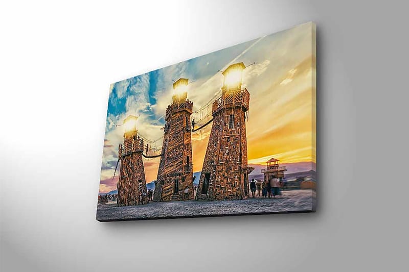Dekorativ Canvasbilde med LED 45x70 cm - Flerfarget - Interiør - Maleri & posters - Lerretsbilder