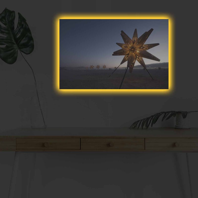 Dekorativ Canvasbilde med LED 45x70 cm - Flerfarget - Interiør - Maleri & posters - Lerretsbilder
