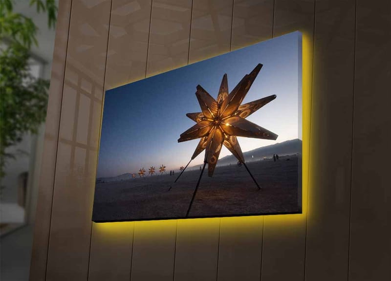 Dekorativ Canvasbilde med LED 45x70 cm - Flerfarget - Interiør - Maleri & posters - Lerretsbilder