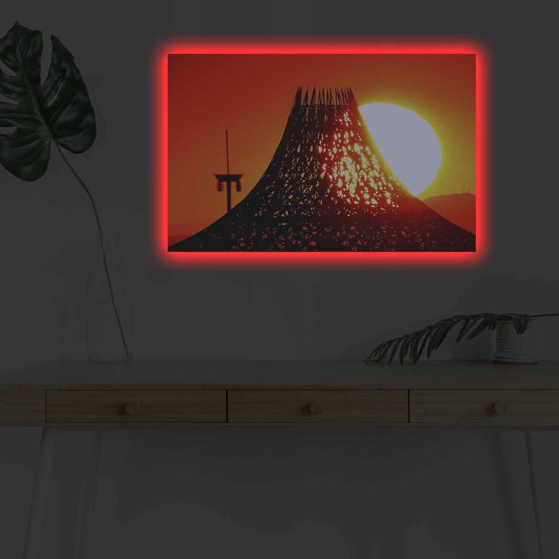 Dekorativ Canvasbilde med LED 45x70 cm - Flerfarget - Interiør - Maleri & posters - Lerretsbilder