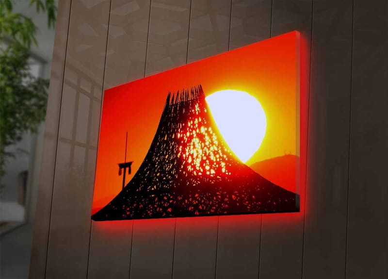 Dekorativ Canvasbilde med LED 45x70 cm - Flerfarget - Interiør - Maleri & posters - Lerretsbilder
