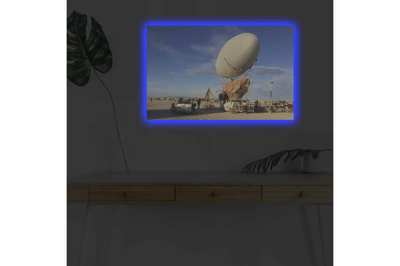 Dekorativ Canvasbilde med LED 45x70 cm - Flerfarget - Interiør - Maleri & posters - Lerretsbilder