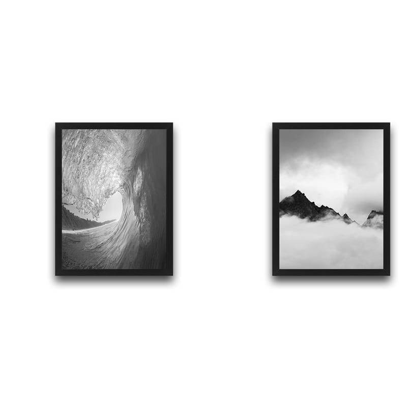 Dekorativ InnRammemet maling 2-Deler 30x40 cm - Flerfarget - Interiør - Maleri & posters - Lerretsbilder