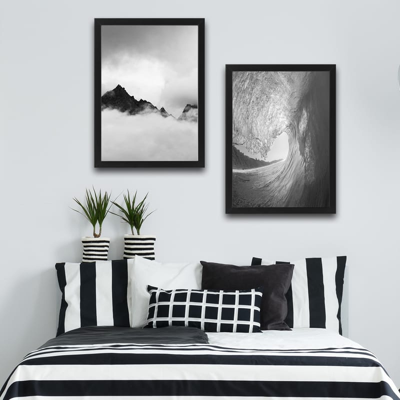 Dekorativ InnRammemet maling 2-Deler 30x40 cm - Flerfarget - Interiør - Maleri & posters - Lerretsbilder