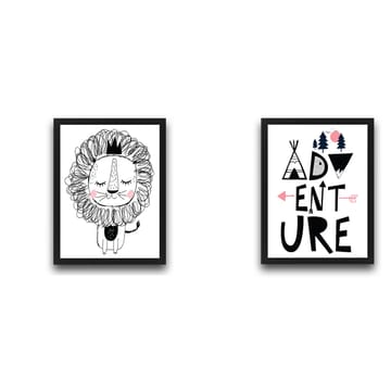 Dekorativ InnRammemet maling 2-Deler 30x40 cm - Flerfarget - Interiør - Maleri & posters - Lerretsbilder