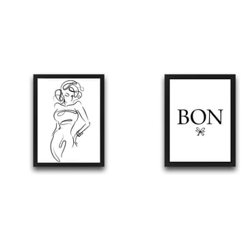 Dekorativ InnRammemet maling 2-Deler 30x40 cm - Flerfarget - Interiør - Maleri & posters - Lerretsbilder