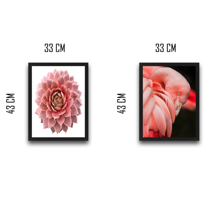 Dekorativ InnRammemet maling 2-Deler 30x40 cm - Flerfarget - Interiør - Maleri & posters - Lerretsbilder