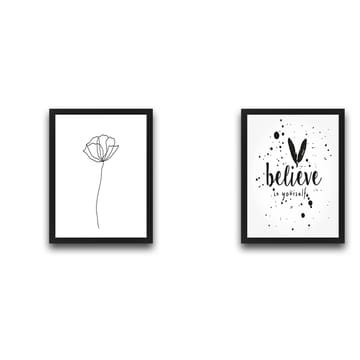 Dekorativ InnRammemet maling 2-Deler 30x40 cm - Flerfarget - Interiør - Maleri & posters - Lerretsbilder