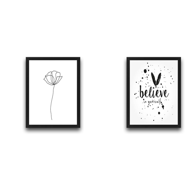 Dekorativ InnRammemet maling 2-Deler 30x40 cm - Flerfarget - Interiør - Maleri & posters - Lerretsbilder