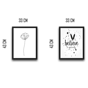 Dekorativ InnRammemet maling 2-Deler 30x40 cm - Flerfarget - Interiør - Maleri & posters - Lerretsbilder