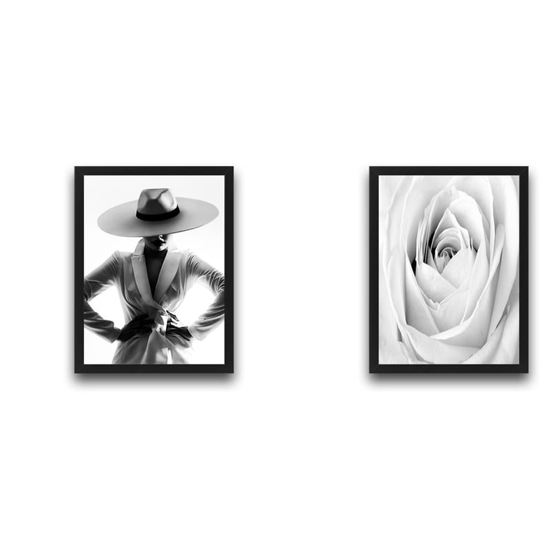 Dekorativ InnRammemet maling 2-Deler 30x40 cm - Flerfarget - Interiør - Maleri & posters - Lerretsbilder