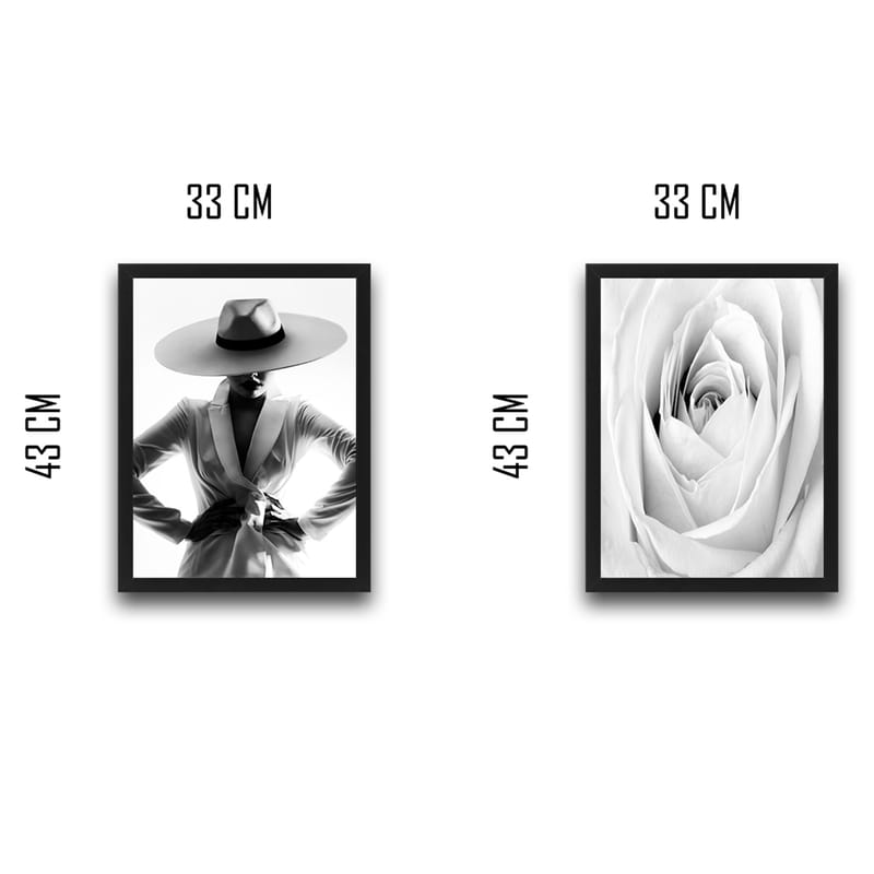 Dekorativ InnRammemet maling 2-Deler 30x40 cm - Flerfarget - Interiør - Maleri & posters - Lerretsbilder