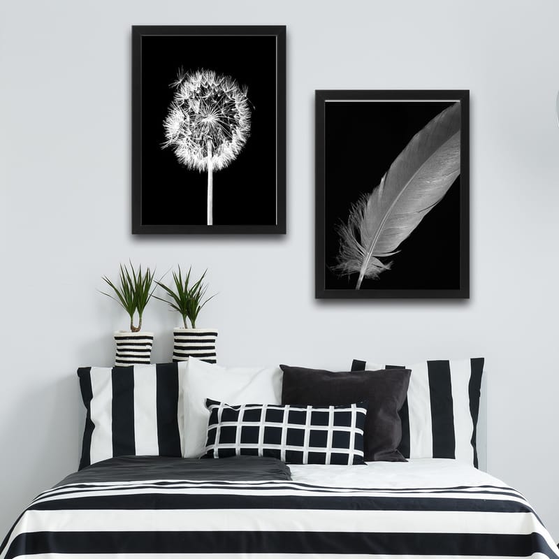 Dekorativ InnRammemet maling 2-Deler 30x40 cm - Flerfarget - Interiør - Maleri & posters - Lerretsbilder