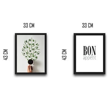 Dekorativ InnRammemet maling 2-Deler 30x40 cm - Flerfarget - Interiør - Maleri & posters - Lerretsbilder