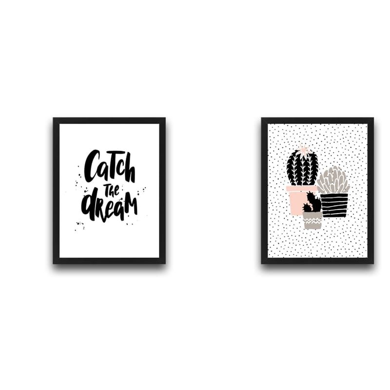 Dekorativ InnRammemet maling 2-Deler 30x40 cm - Flerfarget - Interiør - Maleri & posters - Lerretsbilder