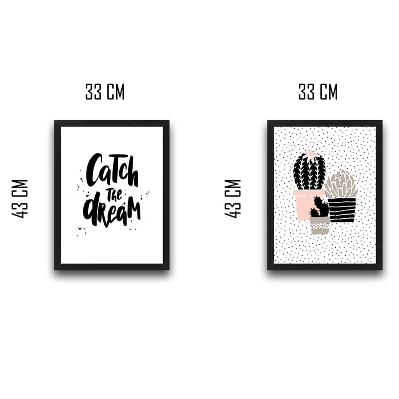 Dekorativ InnRammemet maling 2-Deler 30x40 cm - Flerfarget - Interiør - Maleri & posters - Lerretsbilder