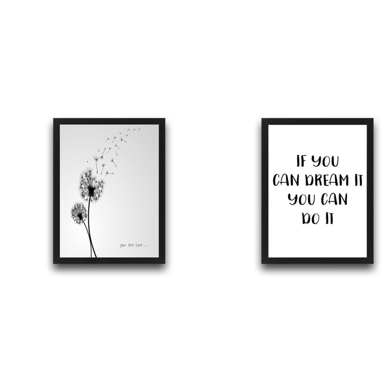 Dekorativ InnRammemet maling 2-Deler 30x40 cm - Flerfarget - Interiør - Maleri & posters - Lerretsbilder