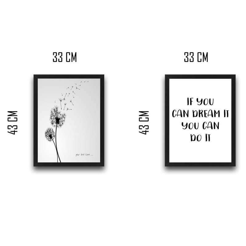 Dekorativ InnRammemet maling 2-Deler 30x40 cm - Flerfarget - Interiør - Maleri & posters - Lerretsbilder