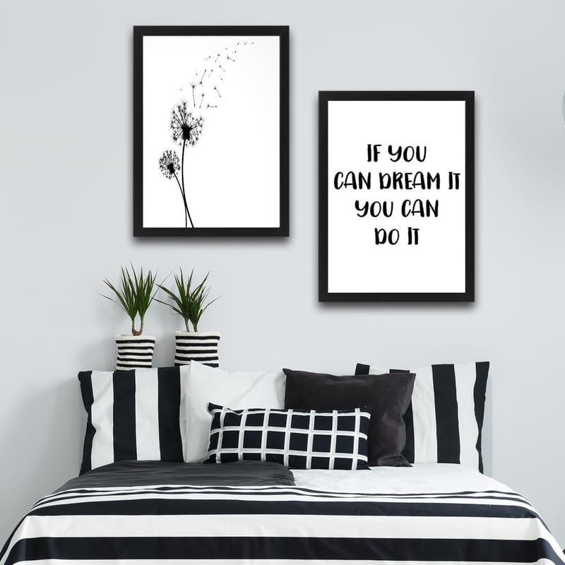 Dekorativ InnRammemet maling 2-Deler 30x40 cm - Flerfarget - Interiør - Maleri & posters - Lerretsbilder