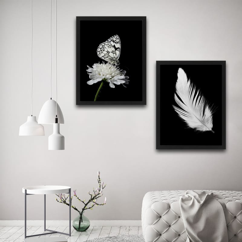 Dekorativ InnRammemet maling 2-Deler 30x40 cm - Flerfarget - Interiør - Maleri & posters - Lerretsbilder