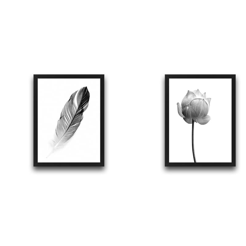 Dekorativ InnRammemet maling 2-Deler 30x40 cm - Flerfarget - Interiør - Maleri & posters - Lerretsbilder
