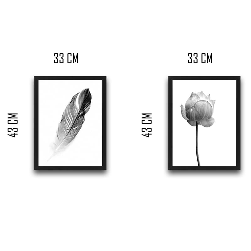 Dekorativ InnRammemet maling 2-Deler 30x40 cm - Flerfarget - Interiør - Maleri & posters - Lerretsbilder
