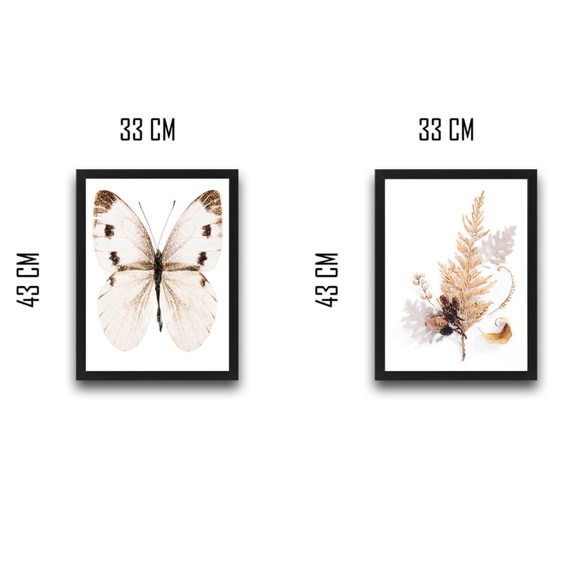 Dekorativ InnRammemet maling 2-Deler 30x40 cm - Flerfarget - Interiør - Maleri & posters - Lerretsbilder