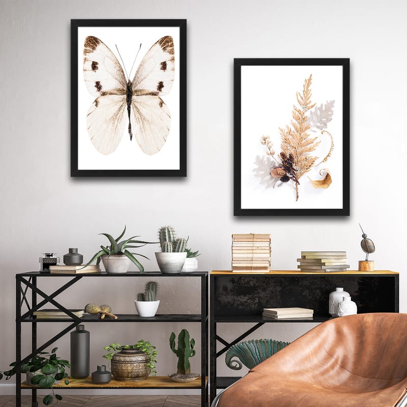 Dekorativ InnRammemet maling 2-Deler 30x40 cm - Flerfarget - Interiør - Maleri & posters - Lerretsbilder