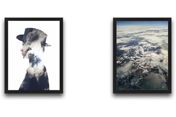 Dekorativ InnRammemet maling 2-Deler 30x40 cm - Flerfarget - Interiør - Maleri & posters - Lerretsbilder