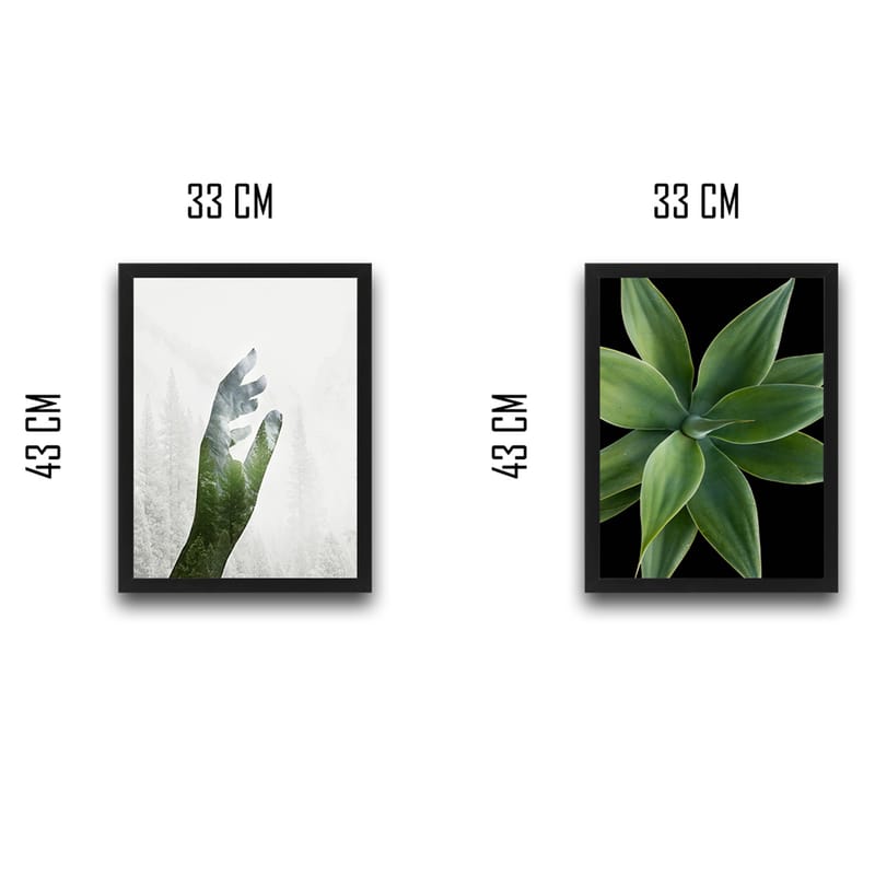 Dekorativ InnRammemet maling 2-Deler 30x40 cm - Flerfarget - Interiør - Maleri & posters - Lerretsbilder