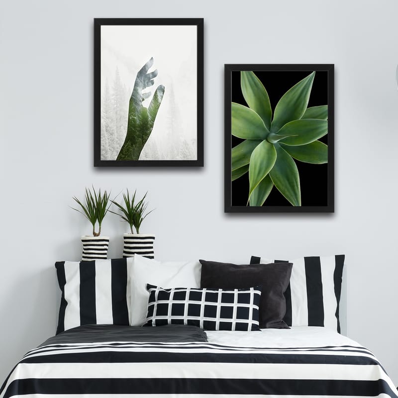 Dekorativ InnRammemet maling 2-Deler 30x40 cm - Flerfarget - Interiør - Maleri & posters - Lerretsbilder