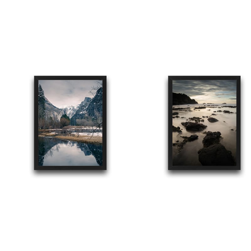 Dekorativ InnRammemet maling 2-Deler 30x40 cm - Flerfarget - Interiør - Maleri & posters - Lerretsbilder