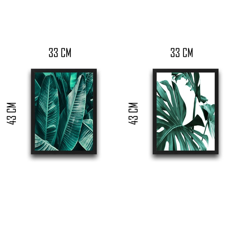 Dekorativ InnRammemet maling 2-Deler 30x40 cm - Flerfarget - Interiør - Maleri & posters - Lerretsbilder