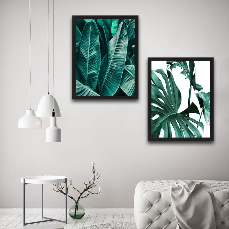Dekorativ InnRammemet maling 2-Deler 30x40 cm - Flerfarget - Interiør - Maleri & posters - Lerretsbilder