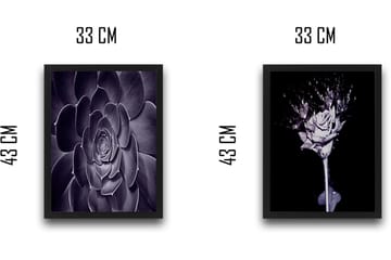 Dekorativ InnRammemet maling 2-Deler 30x40 cm - Flerfarget - Interiør - Maleri & posters - Lerretsbilder