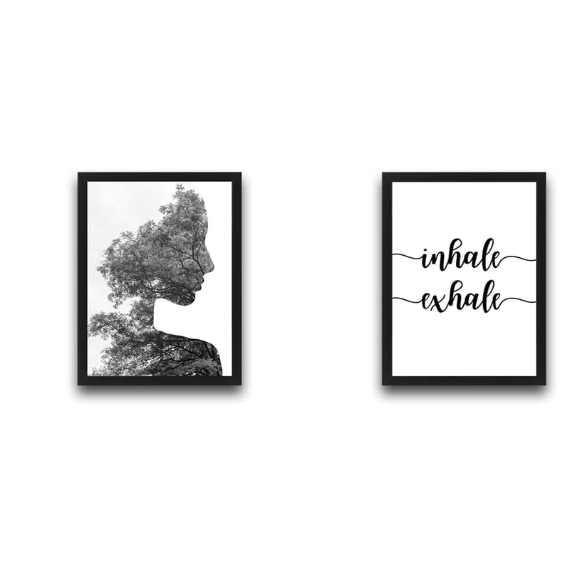 Dekorativ InnRammemet maling 2-Deler 30x40 cm - Flerfarget - Interiør - Maleri & posters - Lerretsbilder
