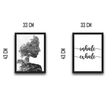 Dekorativ InnRammemet maling 2-Deler 30x40 cm - Flerfarget - Interiør - Maleri & posters - Lerretsbilder