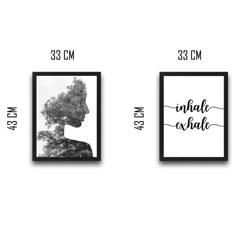 Dekorativ InnRammemet maling 2-Deler 30x40 cm - Flerfarget - Interiør - Maleri & posters - Lerretsbilder