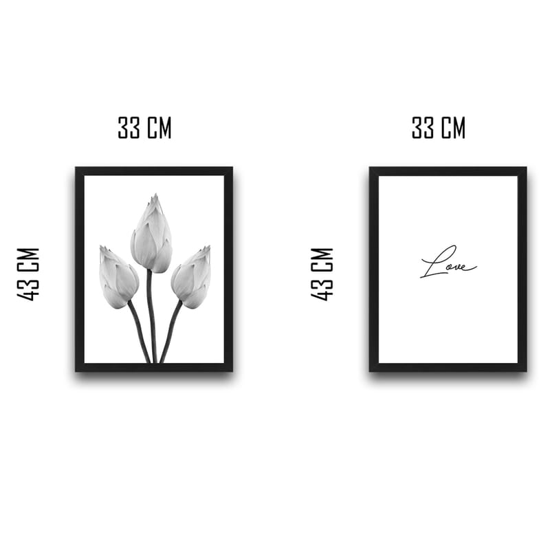 Dekorativ InnRammemet maling 2-Deler 30x40 cm - Flerfarget - Interiør - Maleri & posters - Lerretsbilder
