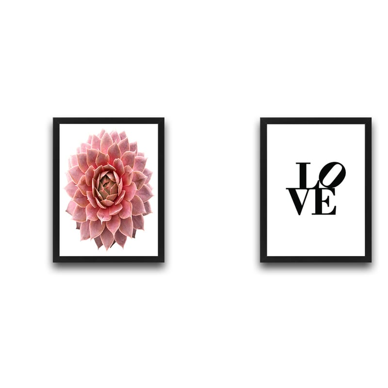 Dekorativ InnRammemet maling 2-Deler 30x40 cm - Flerfarget - Interiør - Maleri & posters - Lerretsbilder