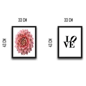 Dekorativ InnRammemet maling 2-Deler 30x40 cm - Flerfarget - Interiør - Maleri & posters - Lerretsbilder