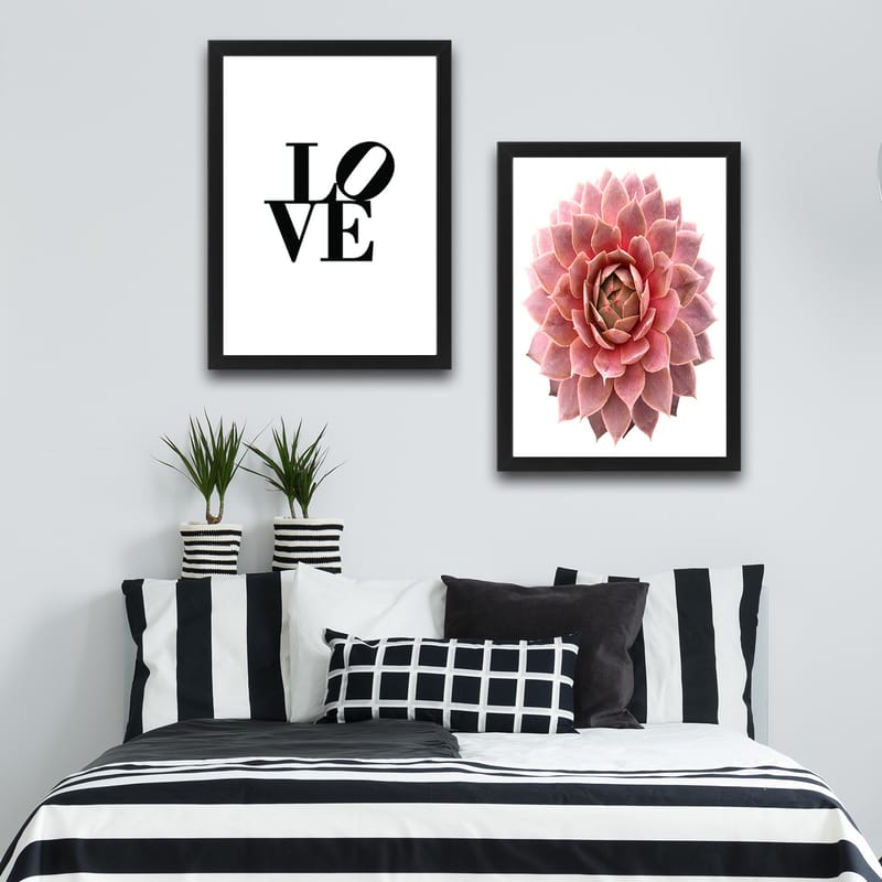 Dekorativ InnRammemet maling 2-Deler 30x40 cm - Flerfarget - Interiør - Maleri & posters - Lerretsbilder