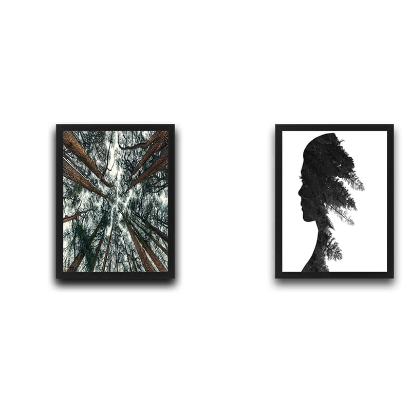 Dekorativ InnRammemet maling 2-Deler 30x40 cm - Flerfarget - Interiør - Maleri & posters - Lerretsbilder