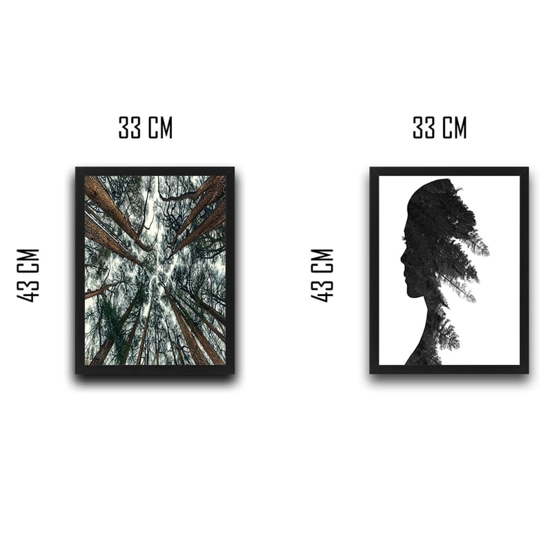 Dekorativ InnRammemet maling 2-Deler 30x40 cm - Flerfarget - Interiør - Maleri & posters - Lerretsbilder