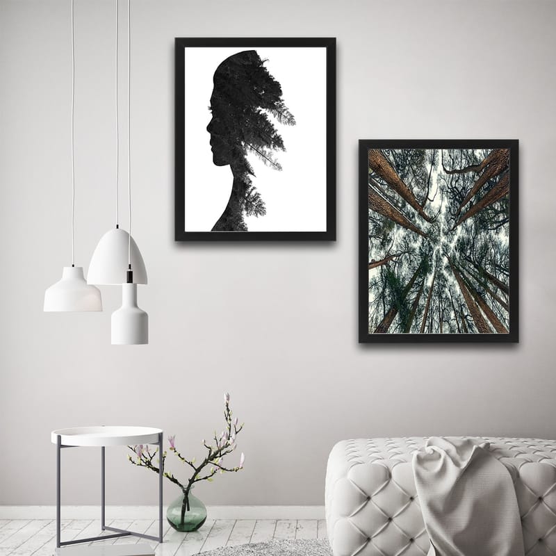Dekorativ InnRammemet maling 2-Deler 30x40 cm - Flerfarget - Interiør - Maleri & posters - Lerretsbilder